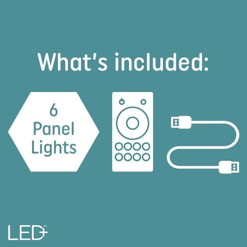 LED+ Color Changing Hexagon Panels with Remote