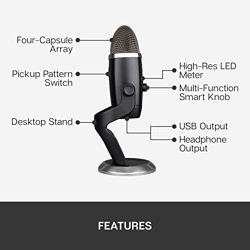 Logitech for Creators Blue Yeti X USB Microphone