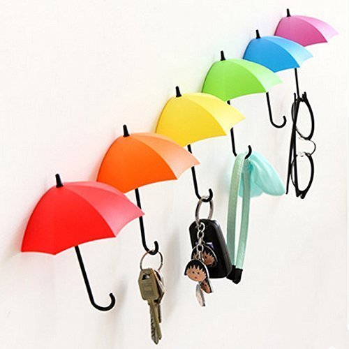 Colorful Umbrella Key Holder Set