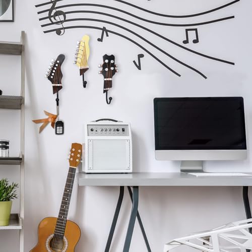 Guitar Shaped Decorative Hooks - 3 Pack