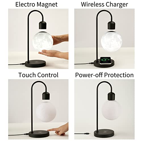 Floating Moon Lamp with Wireless Charger