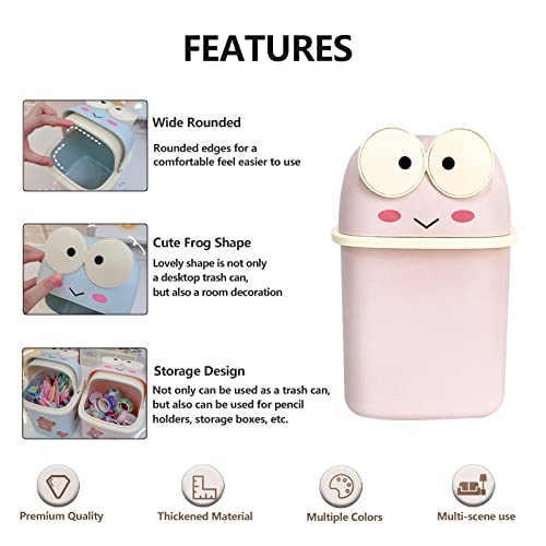 Mini Frog Desktop Trash Can