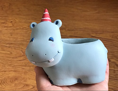 Hippo Shaped Ceramic Succulent Planter
