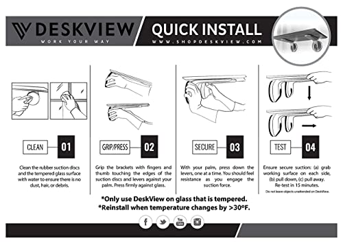 DeskView Premium Standing Desk - Portable & Adjustable