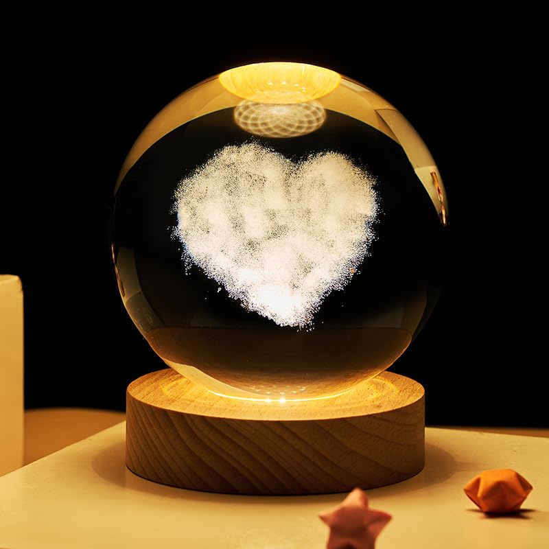3D Galaxy Crystal Ball Night Light