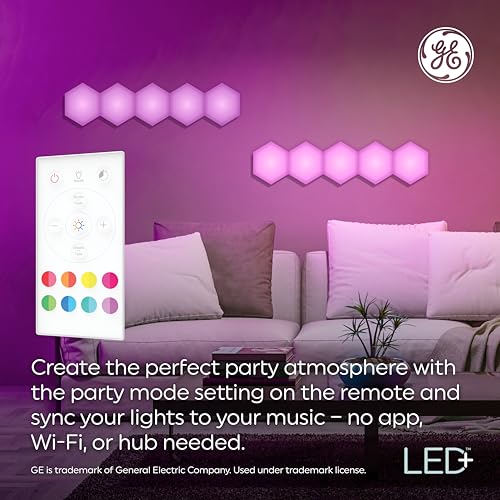 LED+ Color Changing Hexagon Panels with Remote