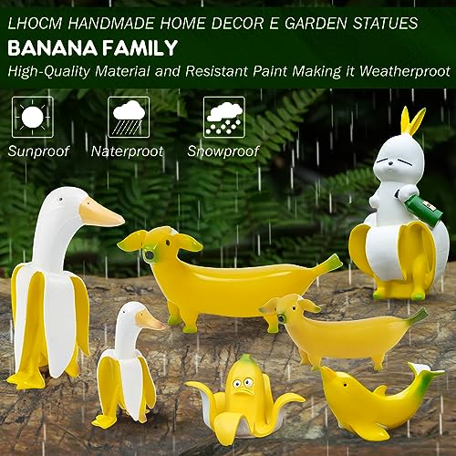 Banana Duck Garden Statue - Outdoor Decor