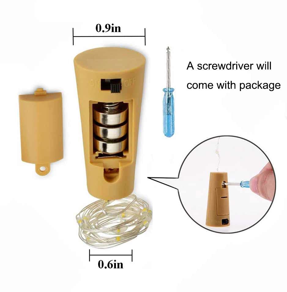 Wine Bottle Lights with Cork - 10 Pack