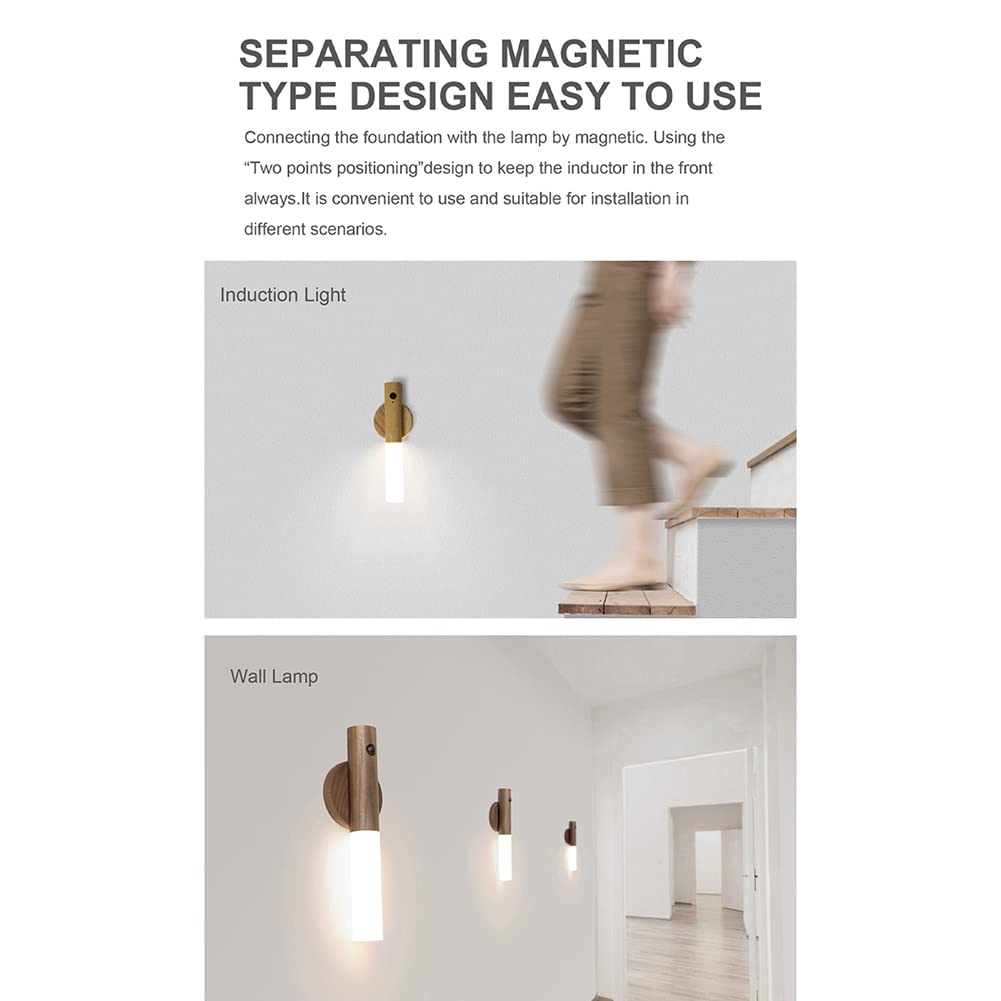 Motion Sensor Night Lights (Walnut Wood)