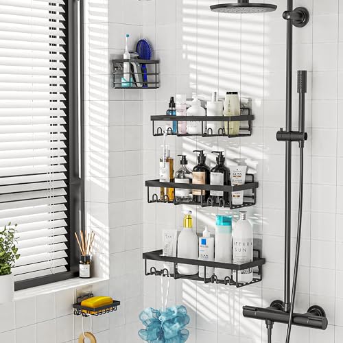 Adhesive Shower Caddy Organizer Shelves