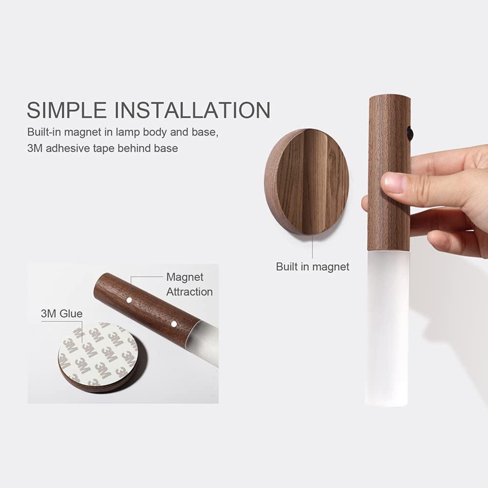 Motion Sensor Night Lights (Walnut Wood)