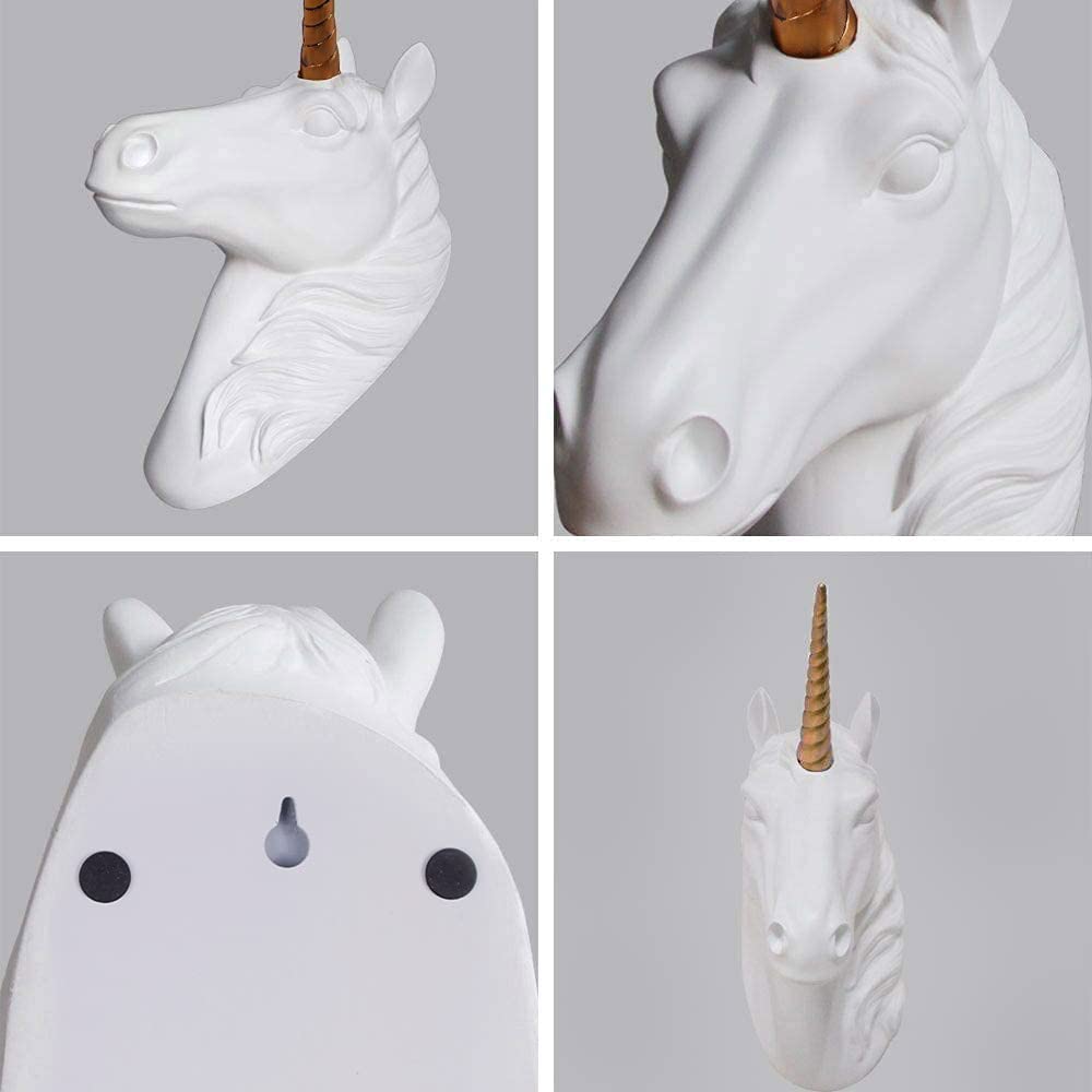 White Unicorn Head Wall Mount