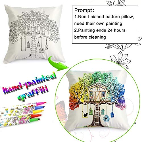 DIY Coloring Pillowcase - Treehouse Design
