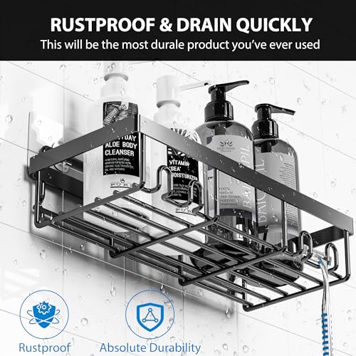 Adhesive Shower Caddy Organizer Shelves