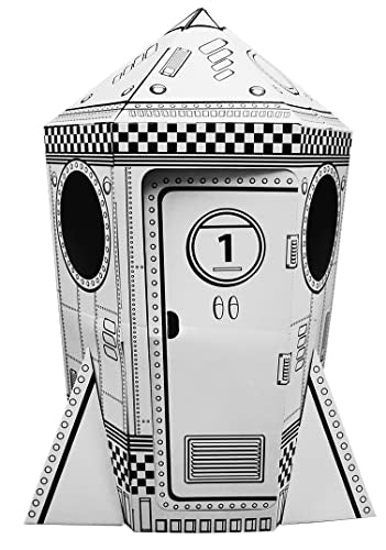 Kids Cardboard Rocket Playhouse