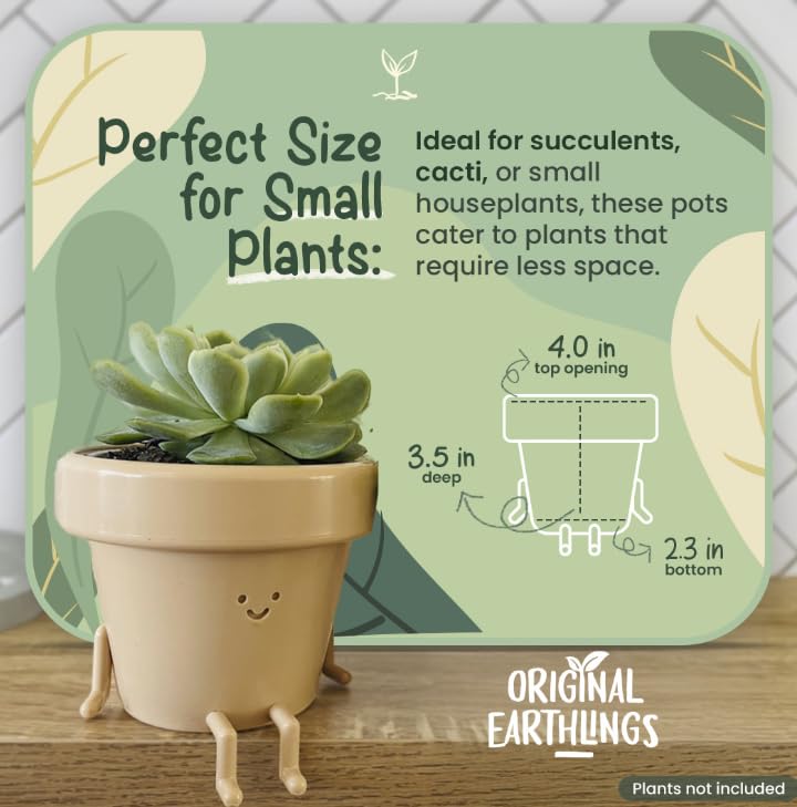Original Earthlings Smiley Face Plant Pot