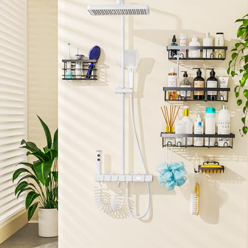 Adhesive Shower Caddy Organizer Shelves