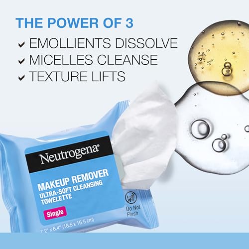 Neutrogena Makeup Remover Wipes, Individually Wrapped