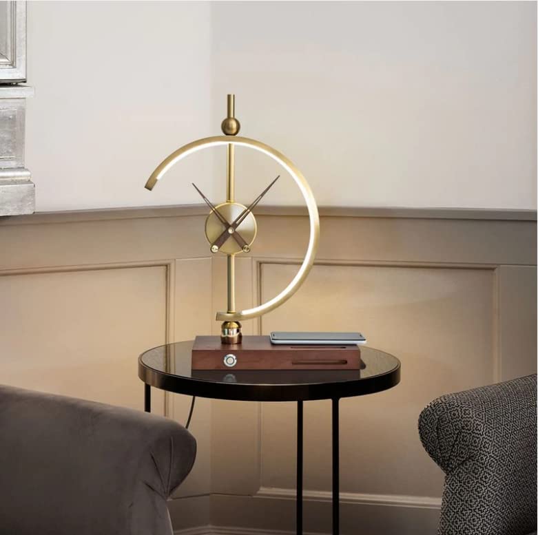 Clock Desk Lamp with Wireless Charger