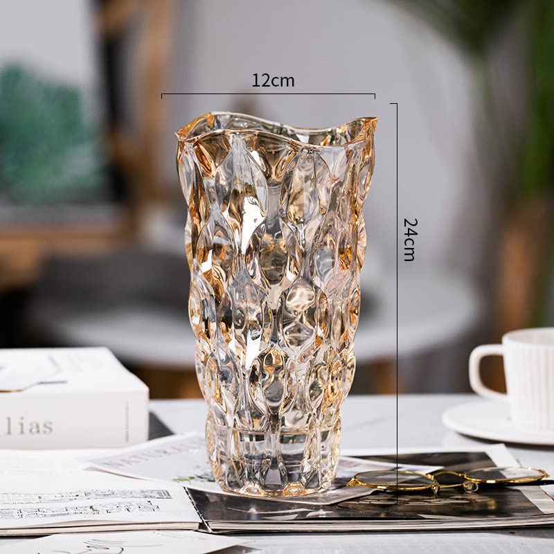 Elegant Tall Clear Glass Vase: Showcase Your Blooms