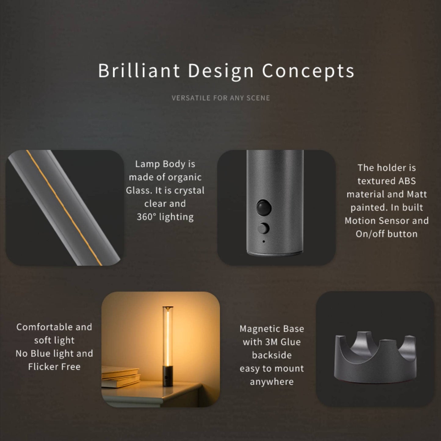 Motion Sensor Rechargeable Wall Light