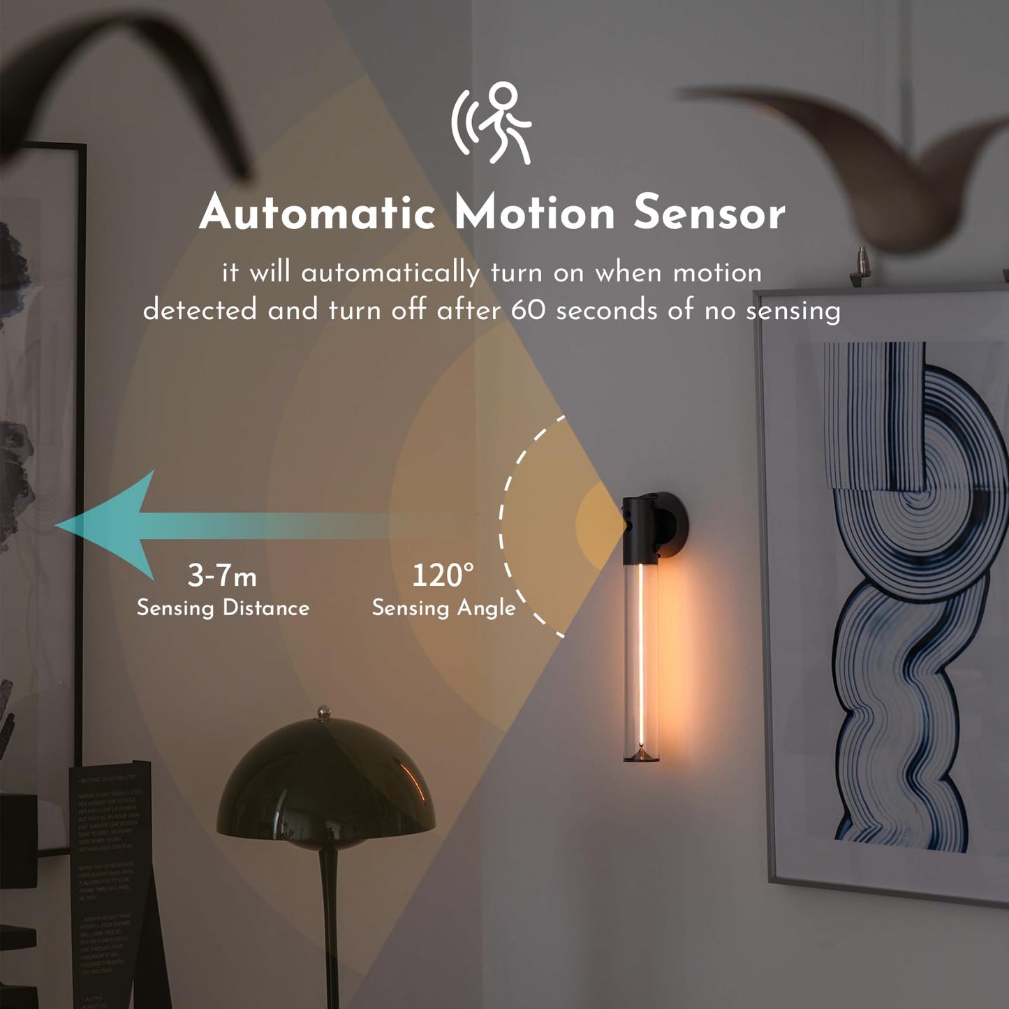 Motion Sensor Rechargeable Wall Light