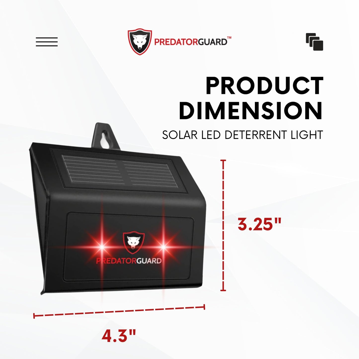 Solar Predator Deterrent Light - Nocturnal Animal Repeller