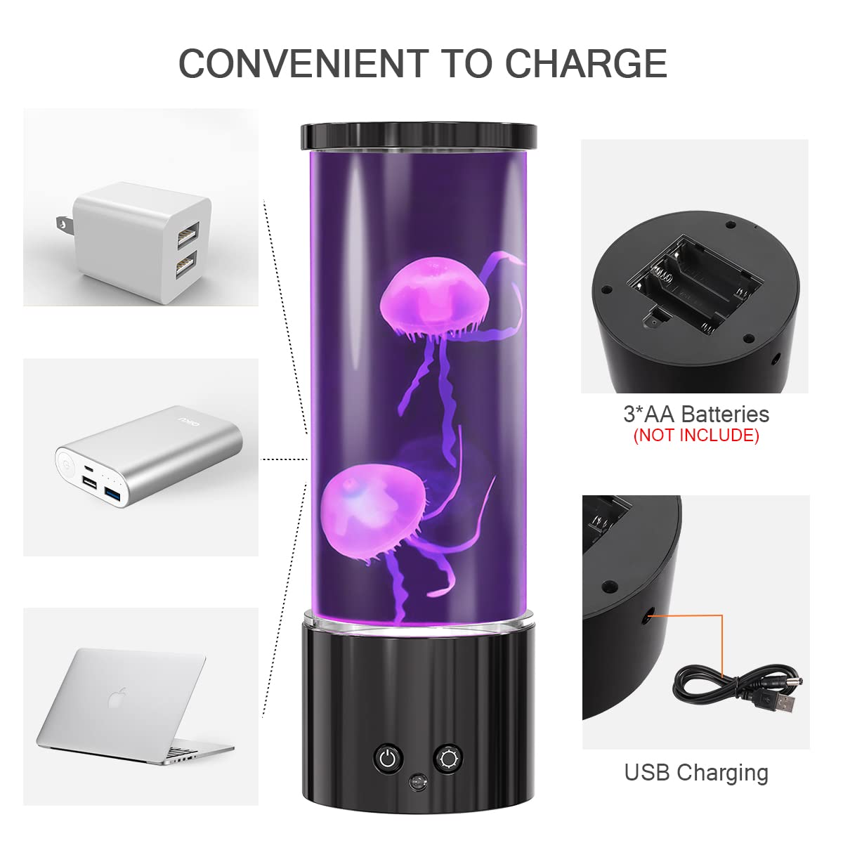 Jellyfish LED Lamp with Remote