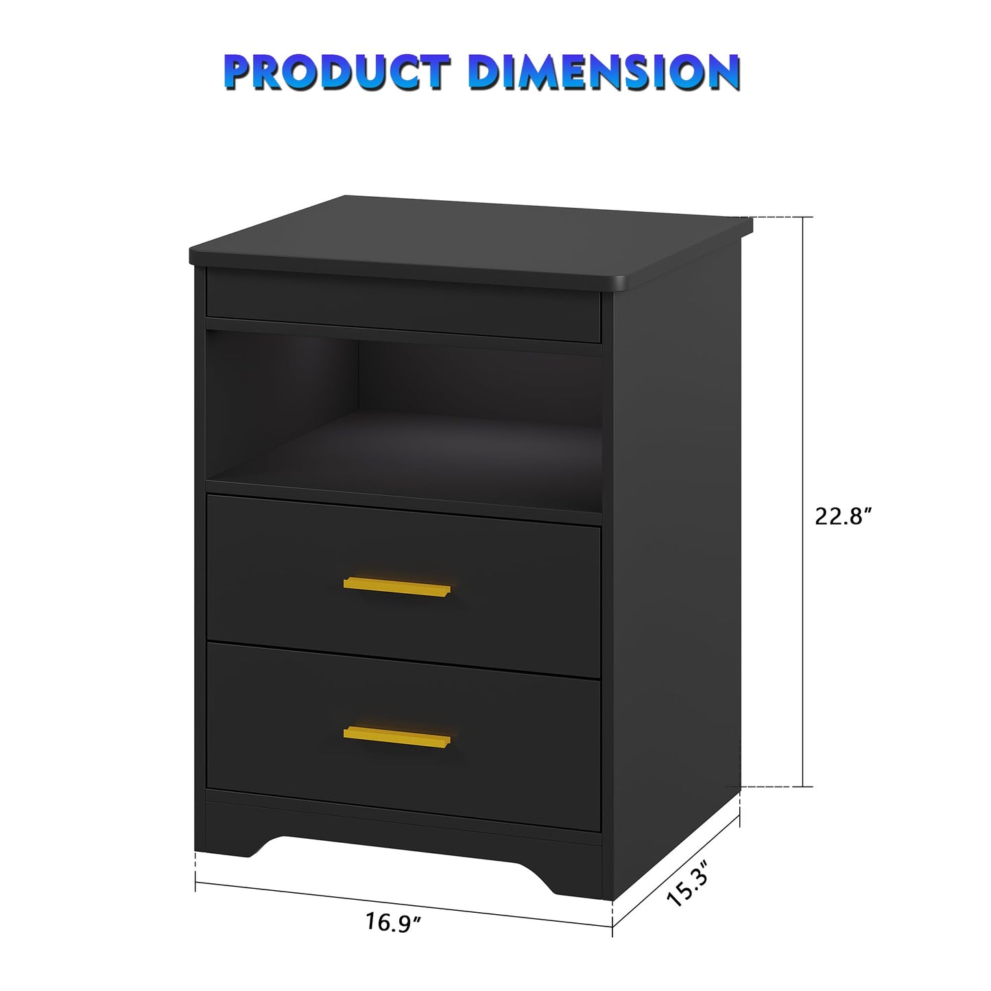 LED Nightstand with Gun Drawer