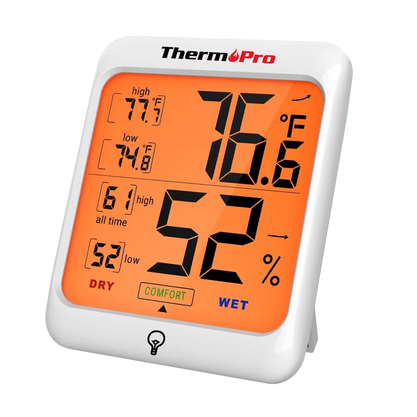Digital Thermometer & Hygrometer with Backlight