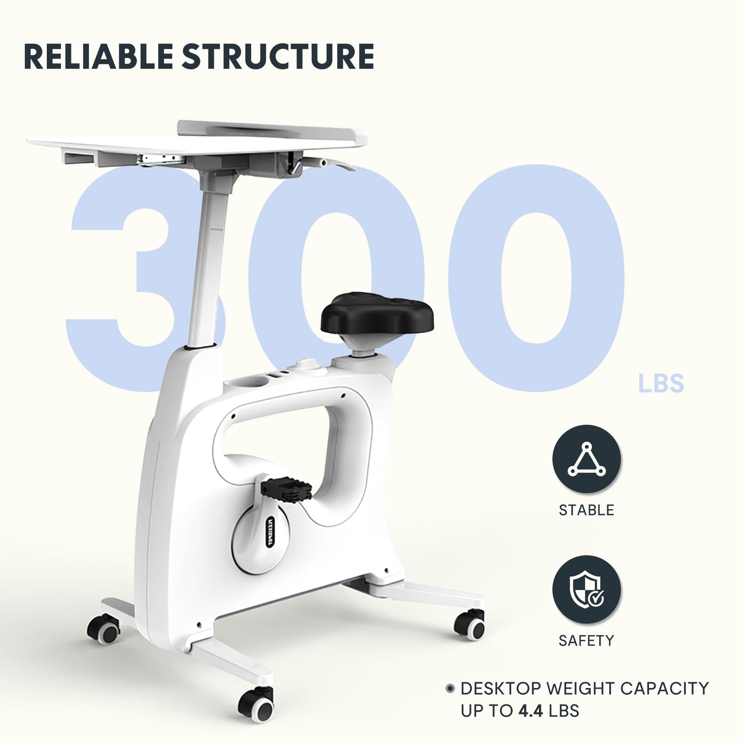 3-in-1 Exercise Bike - Desk Bike with Pedal Exerciser