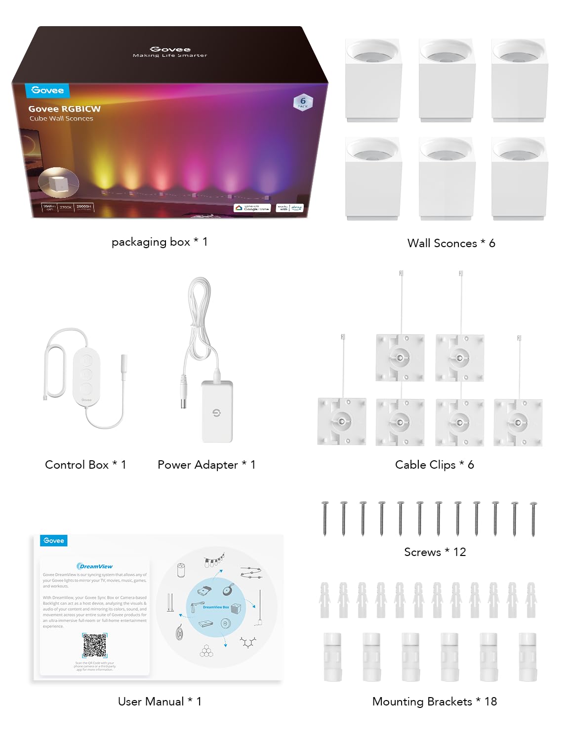 RGBIC LED Wall Sconces - Smart Lights
