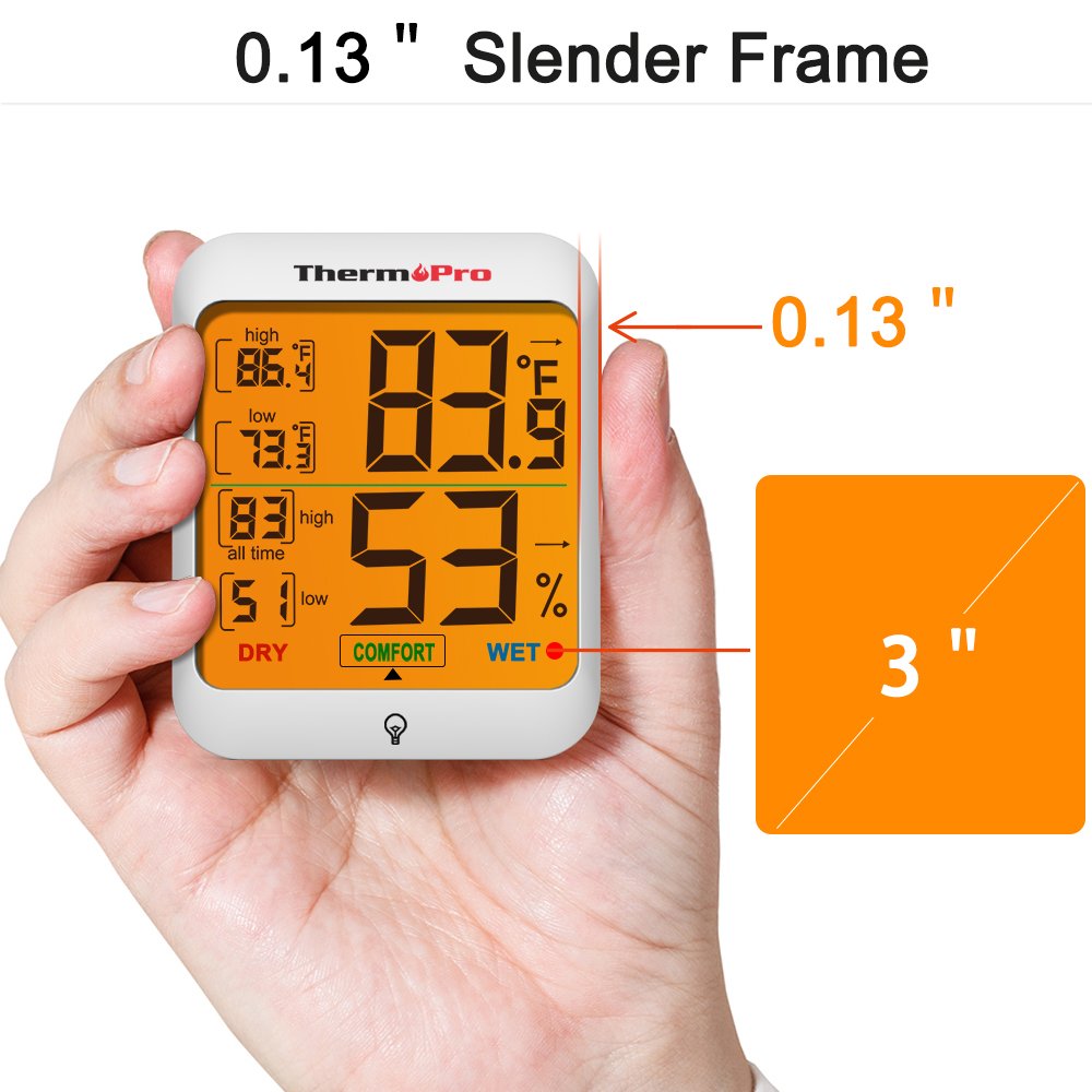 Digital Thermometer & Hygrometer with Backlight