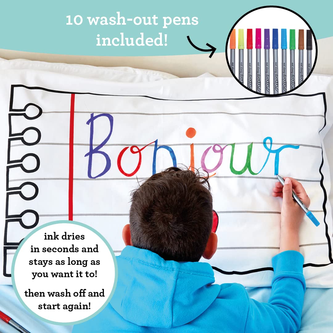 Coloring Pillowcase for Kids with Washable Markers