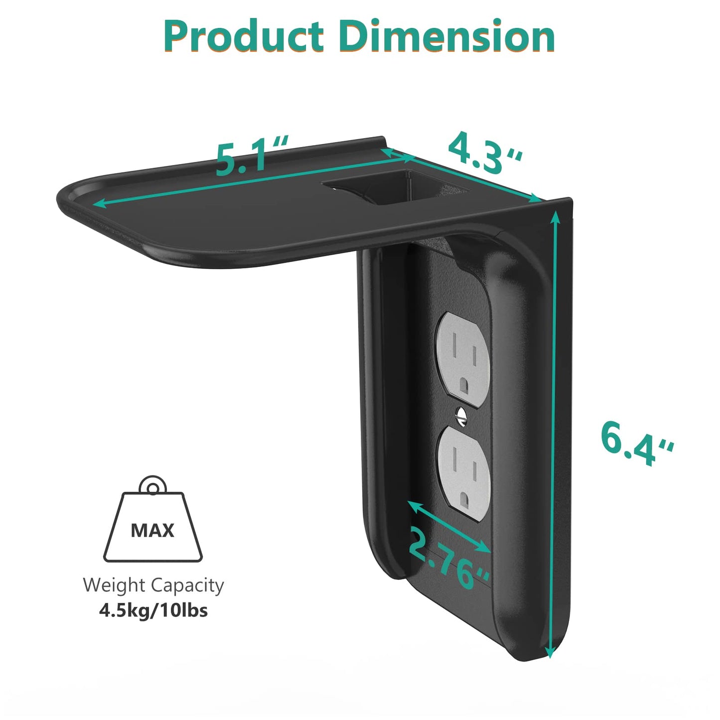 Outlet Shelf Wall Holder - 2 Pack