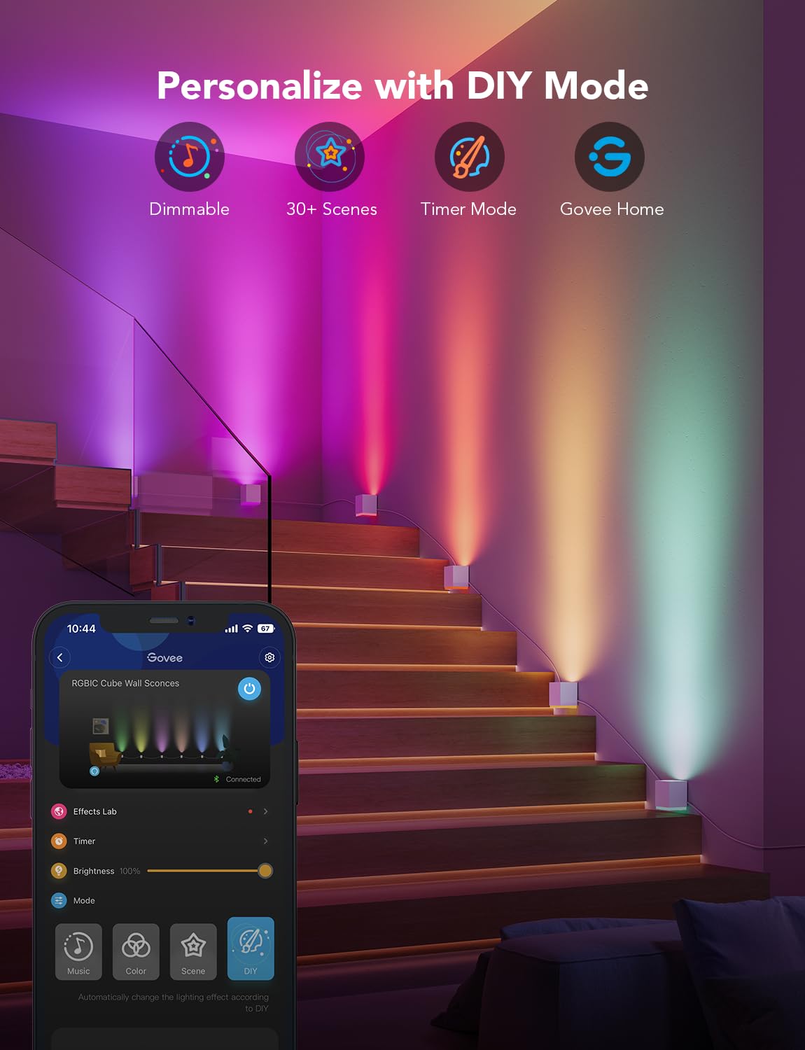 RGBIC LED Wall Sconces - Smart Lights