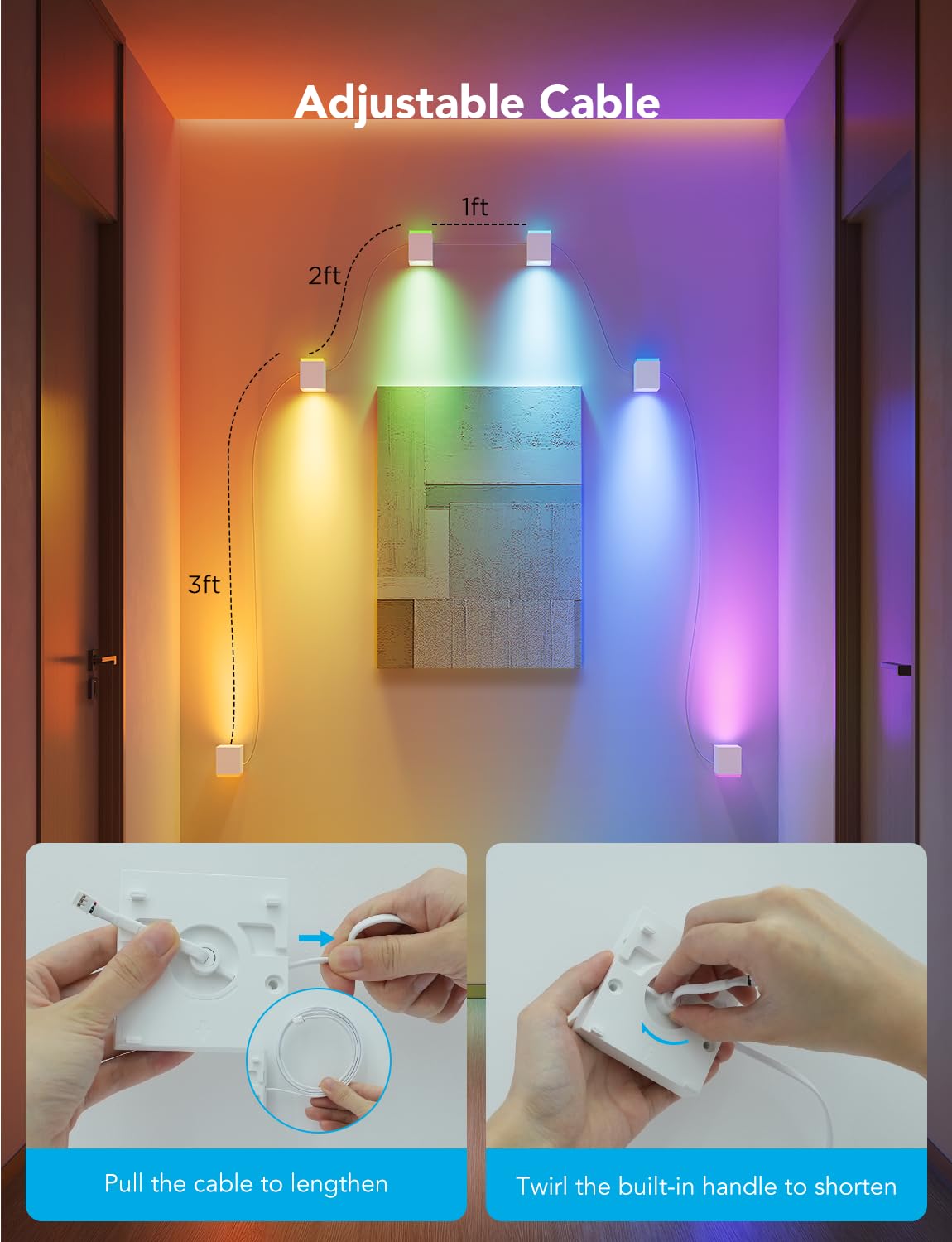 RGBIC LED Wall Sconces - Smart Lights