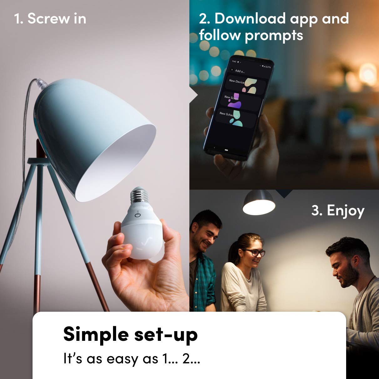 Smart LED Light Bulb (2-Pack)