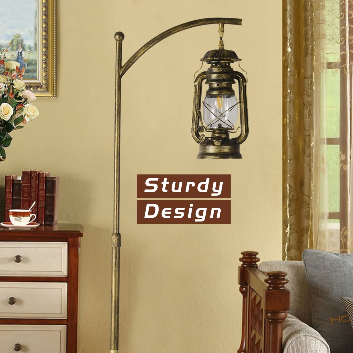 Beaysyty Bronze Artisan Country Floor Lamp