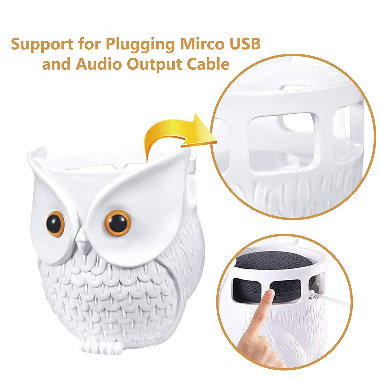 Owl Statue Smart Speaker Holder Stand