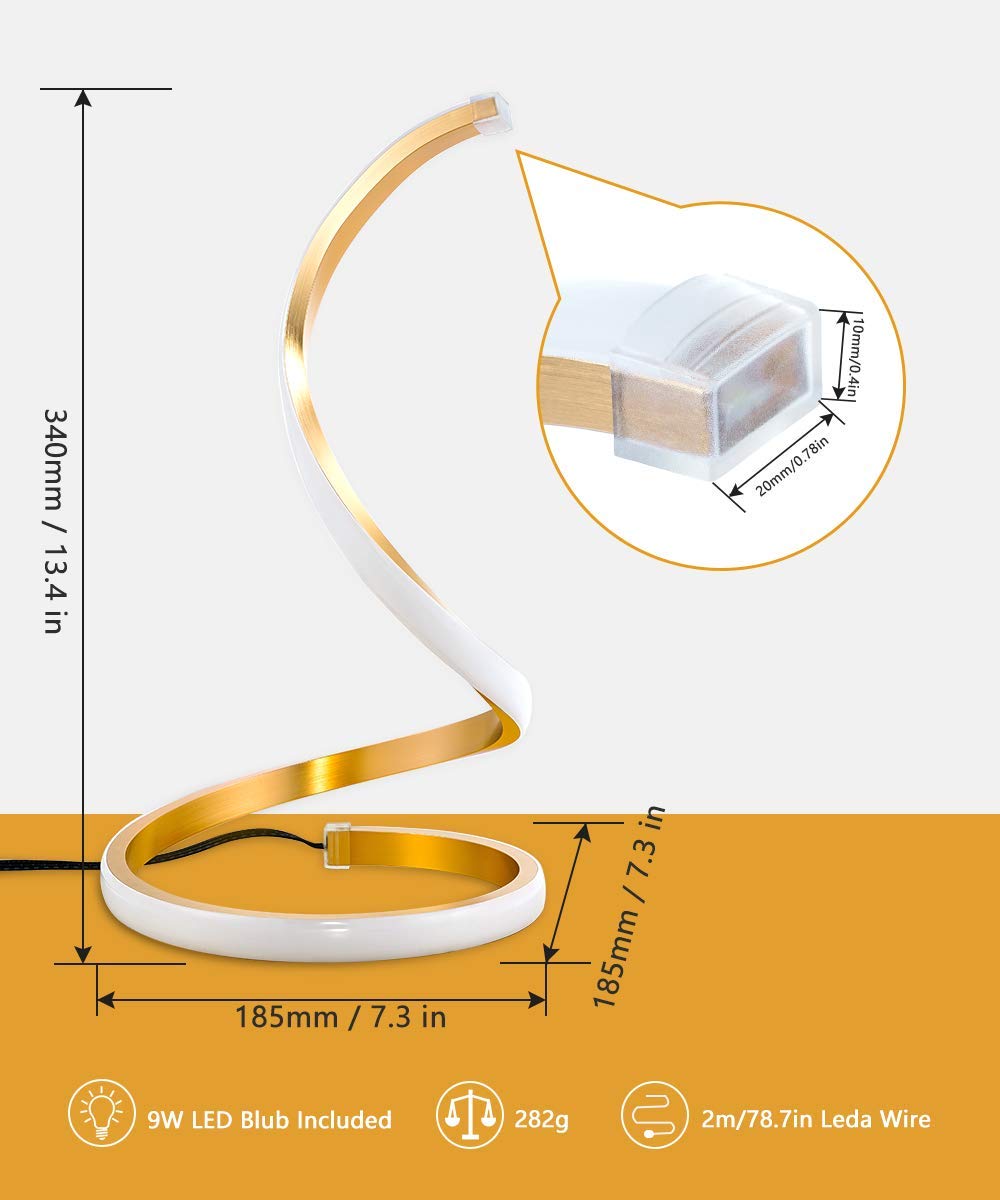 NUÜR Spiral LED Table Lamp