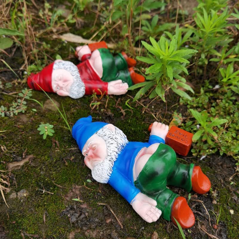 Funny Garden Gnome Statue - 5.9" Red