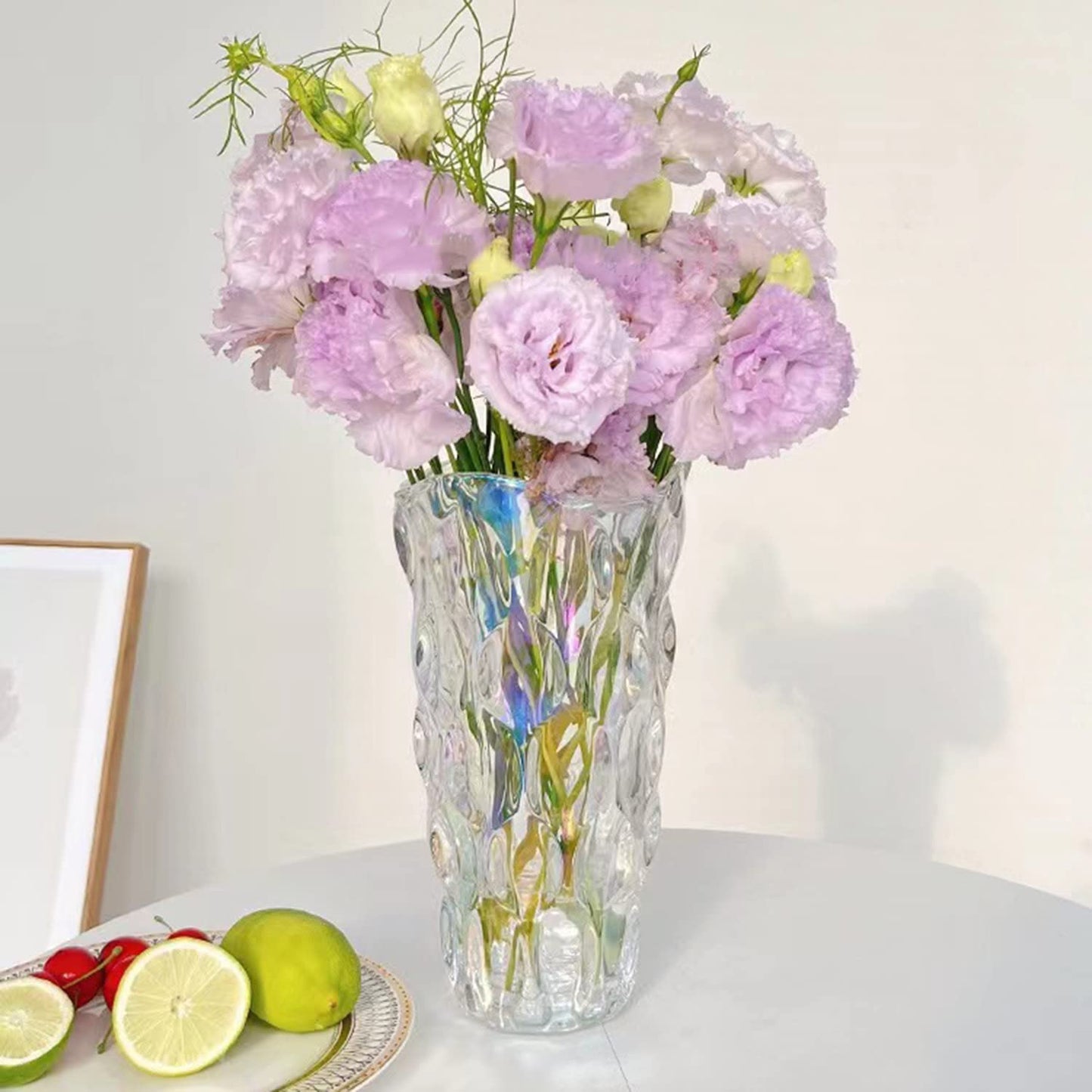 Elegant Tall Clear Glass Vase: Showcase Your Blooms