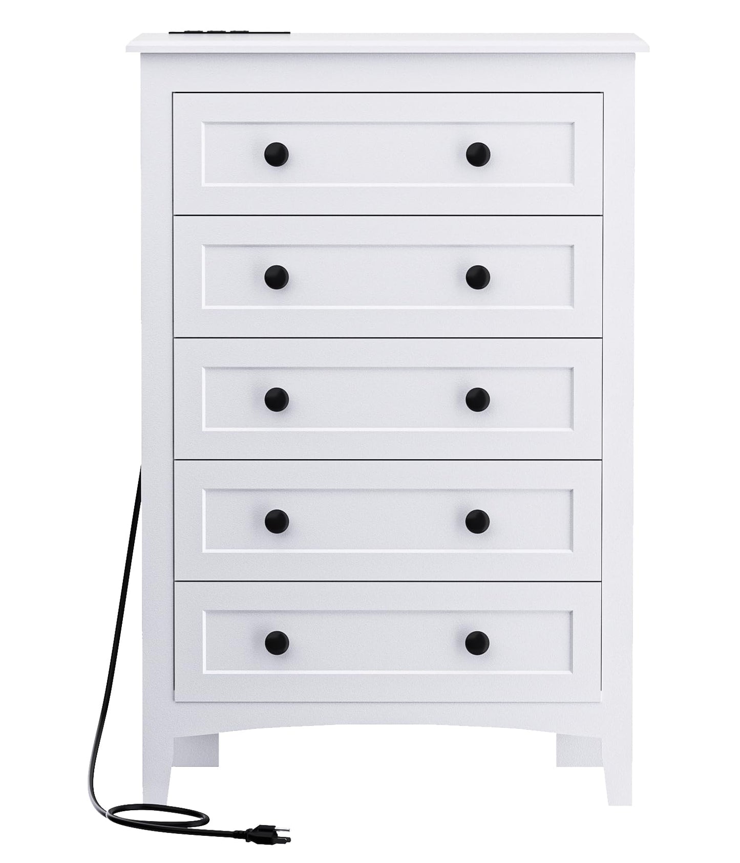Five-Drawer Dresser with Built-In Power Station