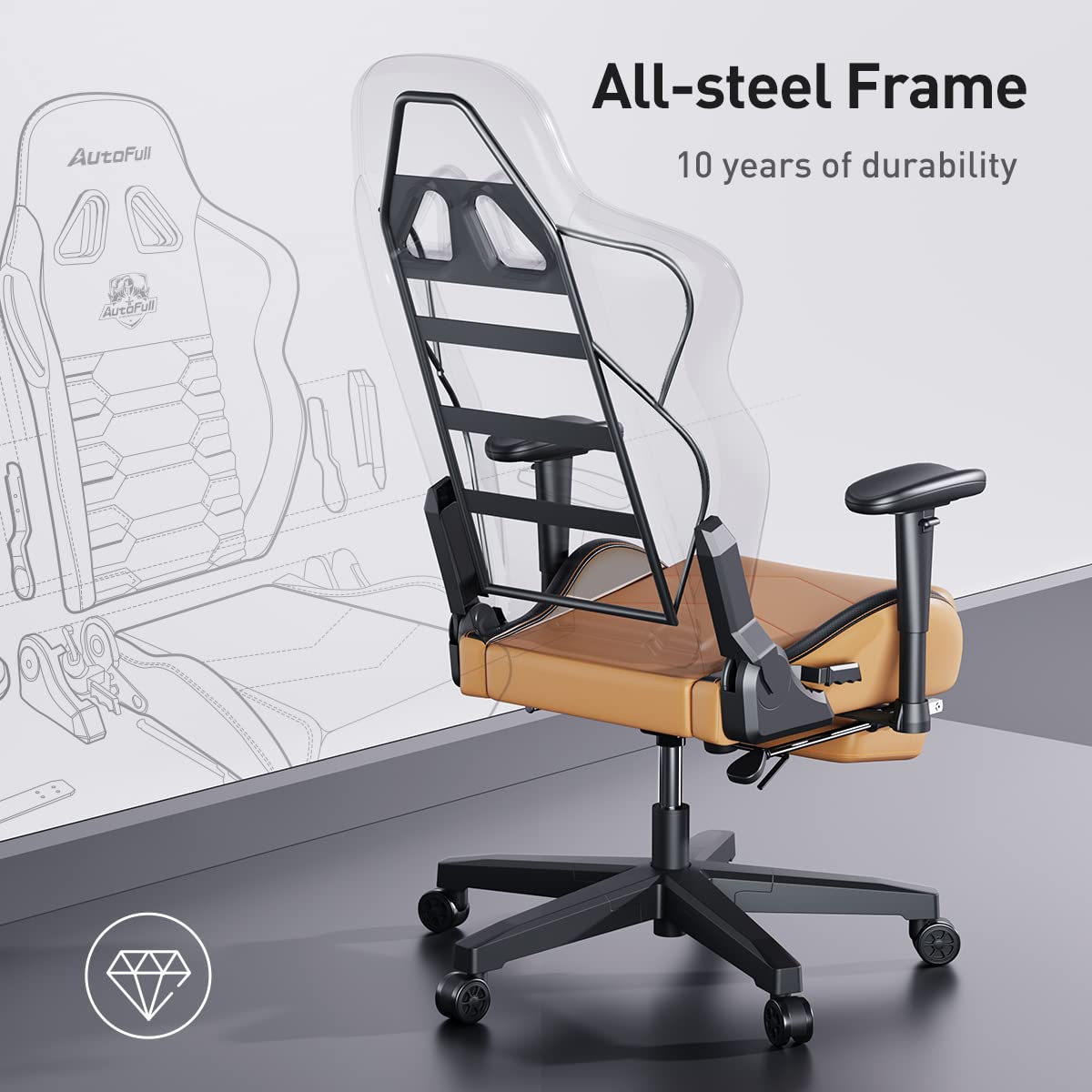 Gaming Chair with Ergonomics Lumbar Support