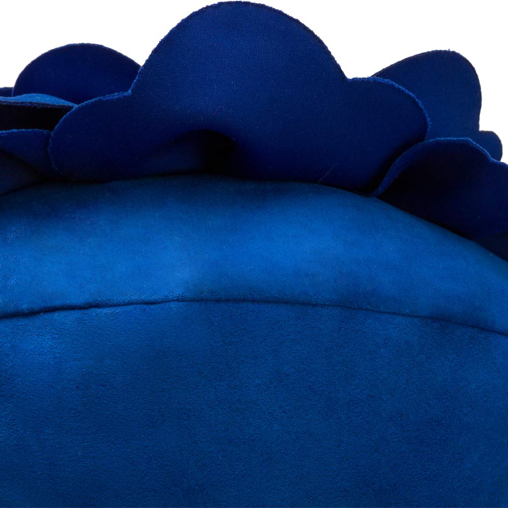 Round Suede Flower Throw Pillow