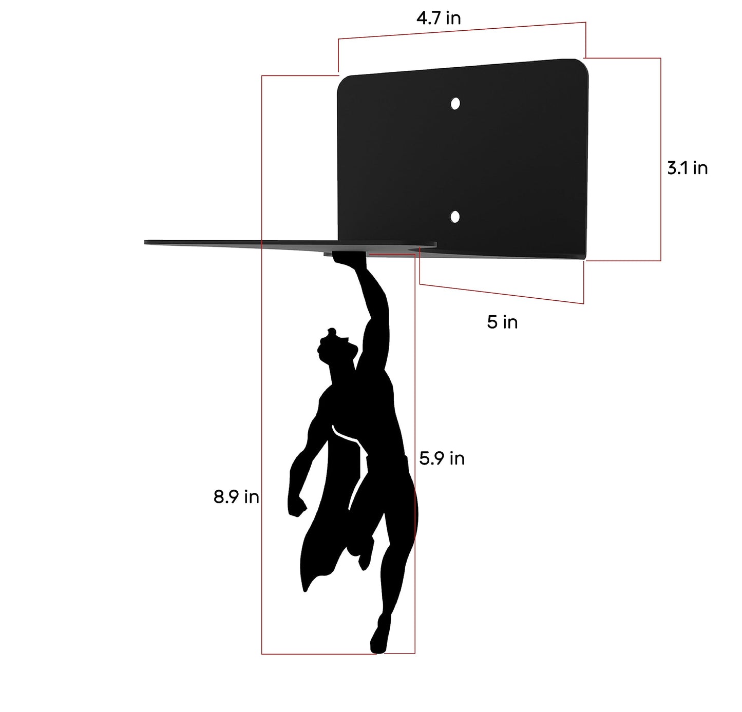 Superhero Floating Bookshelf