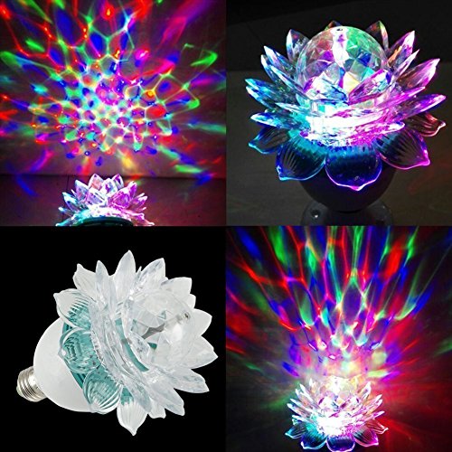 Flower Shaped Rotating LED Strobe Bulb