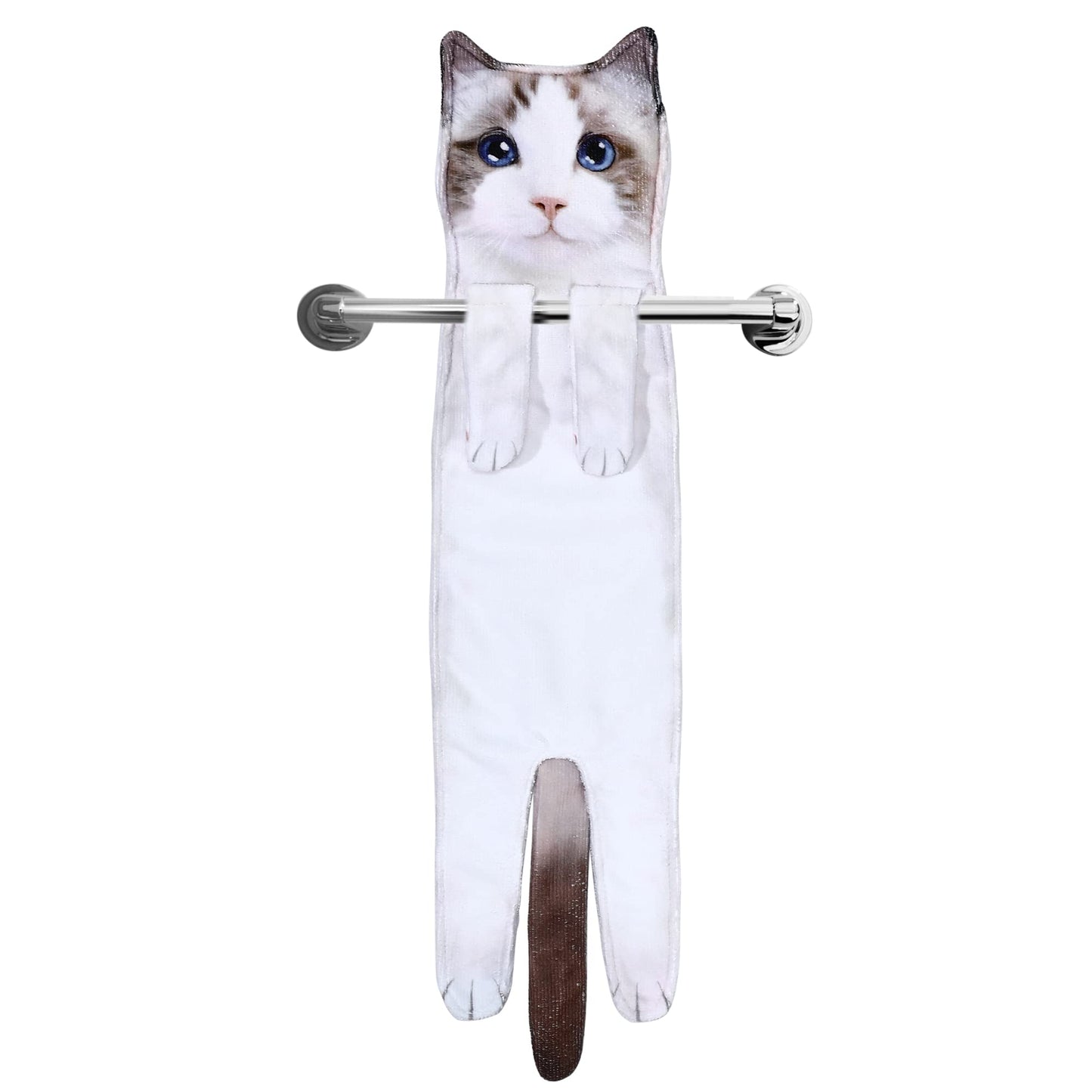 Cat Funny Hand Towels for Bathroom