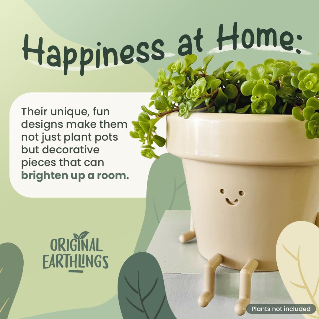 Original Earthlings Smiley Face Plant Pot